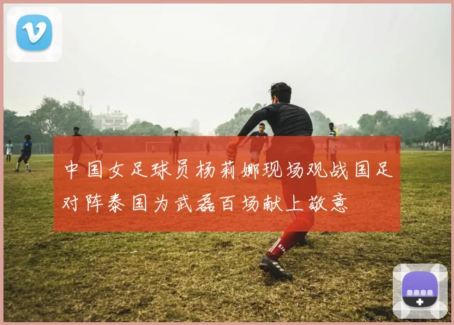 中国女足球员杨莉娜现场观战国足对阵泰国为武磊百场献上敬意